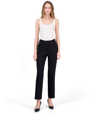 Tahari Flared-leg Mid-rise Pants - Blue