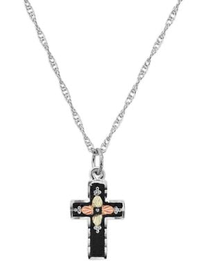 Black Hills Gold Cro Pendant 18" Necklace - Metallic