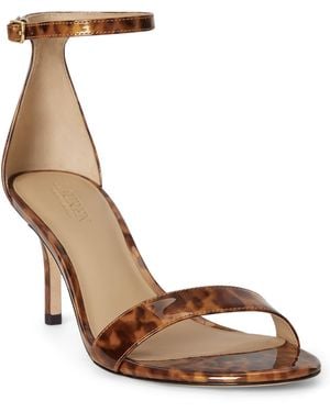 Ralph Lauren Allie Ankle-strap Mid-heel Dress Sandals - Metallic