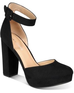 Sun & Stone Sun + Stone Estrella Block Heel Platform Pumps - Black