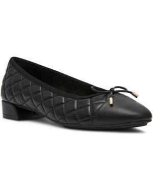 Anne Klein Divine Quilted Slip-on Flats - Black