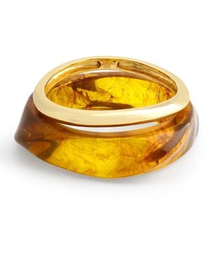 Robert Lee Morris Resin Bangle Bracelet Set - Yellow