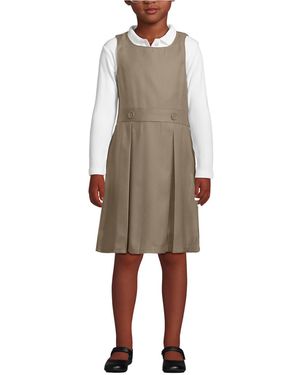Lands' End Little Girls Sweater Top Of Knee - Natural