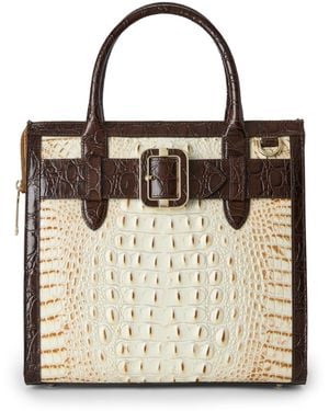 Brahmin Caroline Small Satchel Handbag - Natural