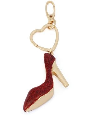 Betsey Johnson Red Enamel High Heel Charms - White