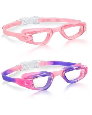 Gnuadz 2pc Swim goggles Kids Anti-fog Uv Protection Comfort Fit - Pink