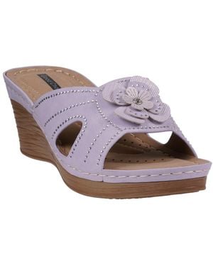 Gc Shoes Fiora Floral Wedge Sandals - Purple