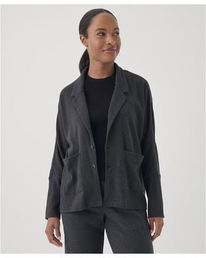 Pact Organic Cotton Airplane Relaxed Blazer - Gray