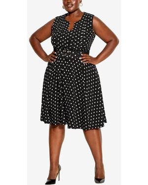 City Chic Plus Size Vintage Mini Dress - Black