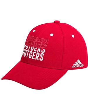 adidas Rutgers Knights Seasonal Half Font Adjustable Hat - Red