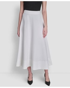 DKNY Textured Maxi Skirt - White