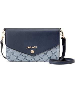 Nine West Caireann Phone Crossbody Wallet - Blue