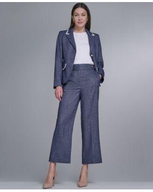 Tommy Hilfiger Crosshatch Blazer Tab Waistband Pants - Blue