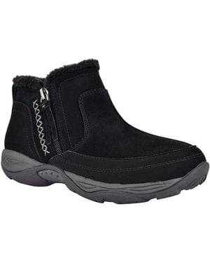 Easy Spirit Epic Cold Weather Side Zip Booties - Black