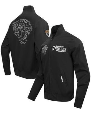 Pro Standard Jacksonville Jaguars Paint The City Twill Full-zip Jacket - Black