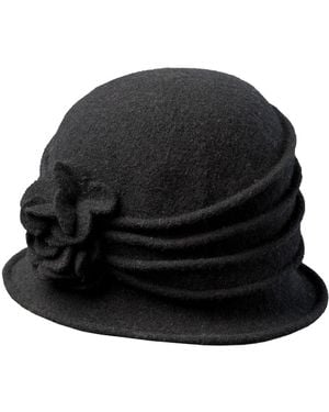 Dorfman Pacific Knit Wool Cloche - Black