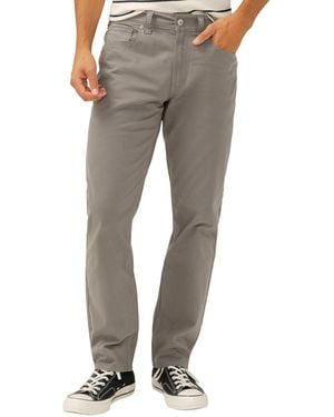 Silver Jeans Co. Eddie Classic Athletic Fit Tapered Leg Essential Twill Pants - Gray