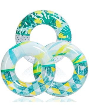 Gnuadz 3 Pack 32 Inch Pool Floats Tube Swim Rings Inflatable Animal Water Toys - Blue