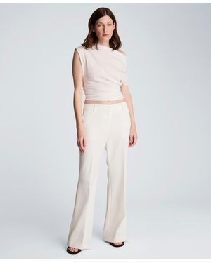 Kenneth Cole Mid-rise Flare Pants - White