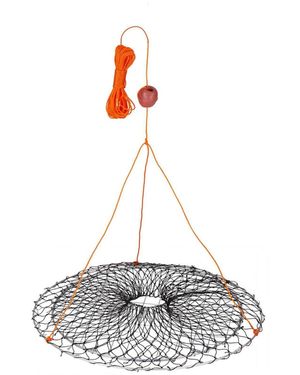 Hongge Double Ring Foldable Crab Trap Set Of 2 - White