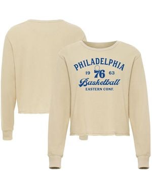 Sportiqe And Philadelphia 76ers High Country Collection Cullen Waffle Knit Long-sleeves T-shirt - White