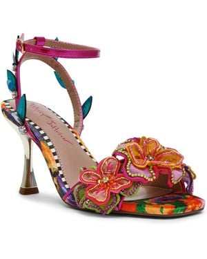 Betsey Johnson Annalee Open Toe Dress Sandals - Red