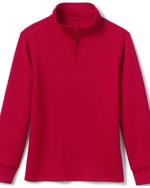Lands' End Girls Active Performance Quarter Zip Pullover - Red