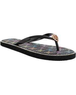 Juicy Couture Starlight Flip Flops - Black