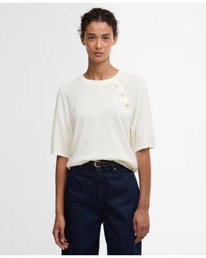 Barbour Camille Knit Crewneck Sweater - White