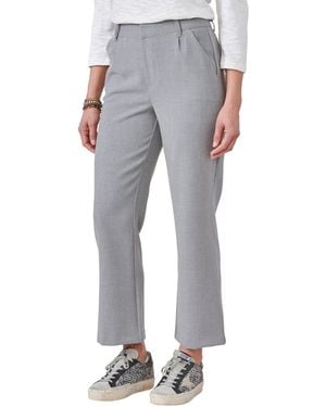 Democracy Petite Ab Solution Sky Rise Barrel Leg Pants - Gray