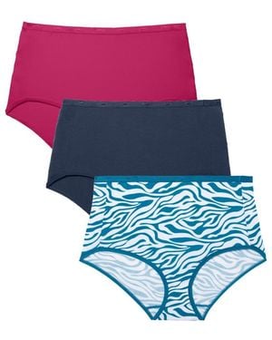 Avenue Full-cut Cotton Spandex Brief 3-pack - Pink
