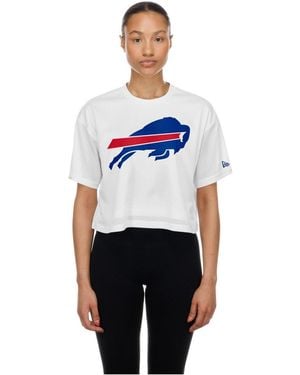 KTZ Buffalo Bills Summer Mesh Cropped Boxy T-shirt - White