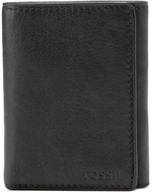 Fossil Wallet, Ingram Extra Capacity Trifold - Black