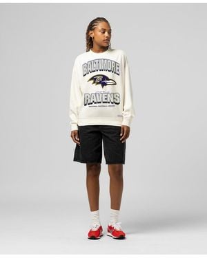 Mitchell & Ness Baltimore Ravens Tonal Arch Sweatshirt - White
