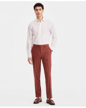 BarIII Slim-fit Wool Blend Suit Separates Pants - White