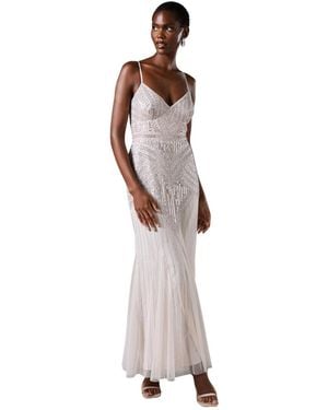 Coast Deco Embellished Cami Maxi Dress - White