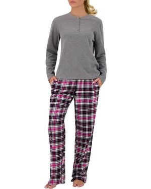 Heat Holders 2-piece Felicity Pajama Top And Pants Set - Gray