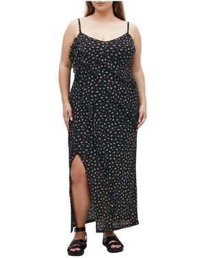 City Chic Plus Size Shelby Print Maxi Dress - Black
