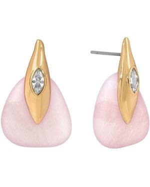 Ettika Gold-tone Turquoise Solstice Drop Earrings - Pink