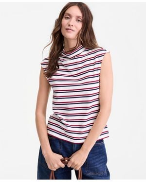 On 34th Funnel Neck Sleeveless T-shirt - Red