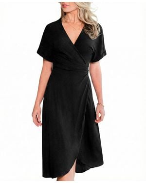 CUPSHE Evergreen Memory Midi Beach Dress - Black