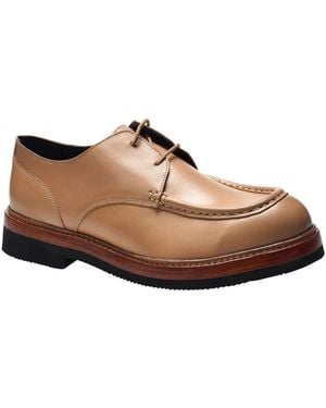 A. Veer Sorrento Round-toe Moc Derbies Shoes - Brown
