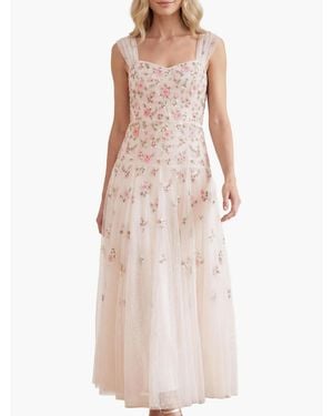 Needle & Thread Mayflower Ditsy Ankle Gown - Pink