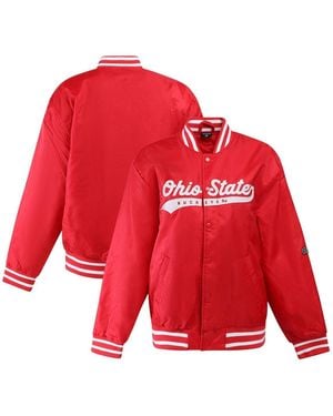 Hype and Vice Ohio State Buckeyes A-game Varsity Full-snap Jacket - Red