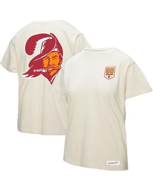 Mitchell & Ness Tampa Bay Buccaneers 50th Season Pirate Oversized Boyfriend T-shirt - White