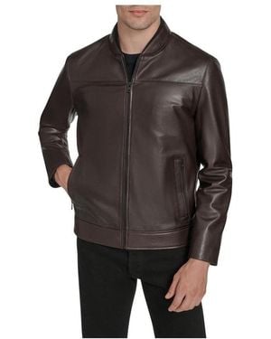 Andrew Marc Black Label Weston Leather Jacket - Black