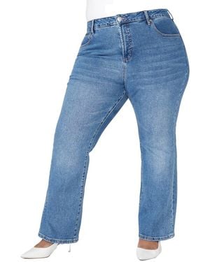 Eloquii Plus Size The Flare Leg Jean - Blue