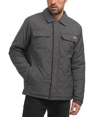 HUNTER Quilted Sherpa Long-sleeve Jacket - Gray