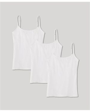 Pact Organic Cotton Everyday Shelf Bra Camisole 3-pack - White