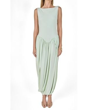 Endless Rose Contrast Flowy Maxi Dress - Green